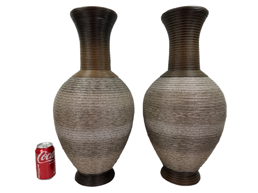 Pair Of Floor Vases, New 22.5'H