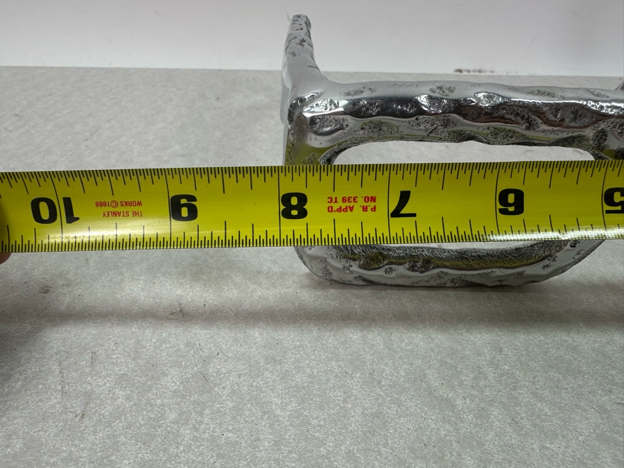 Metal Eyeglasses Sculpture 8'W & Rustic Skeleton Key With Lock Decorative Sculpture 13'H [Photo 6]