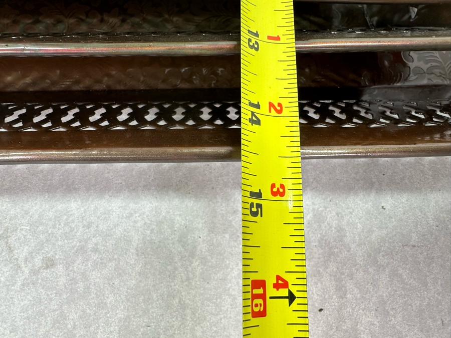 Three Metal Nesting Trays, New 26'W X 14'D And Large Metal Vase 28'H [Photo 6]