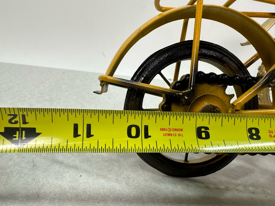 Pair Of Handcrafted Decorative Wood & Metal Bicycle Sculptures, New 14.5'W & 11'W [Photo 8]
