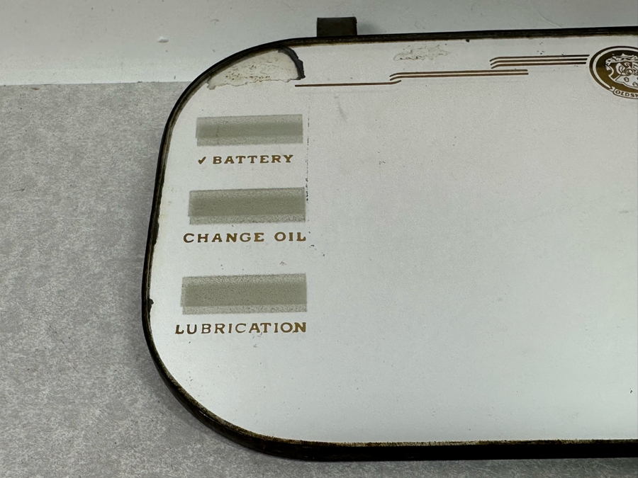 Vintage Oldsmobile Sun Visor Inside Vanity Maintenance Mirror 8'W X 4'H [Photo 5]
