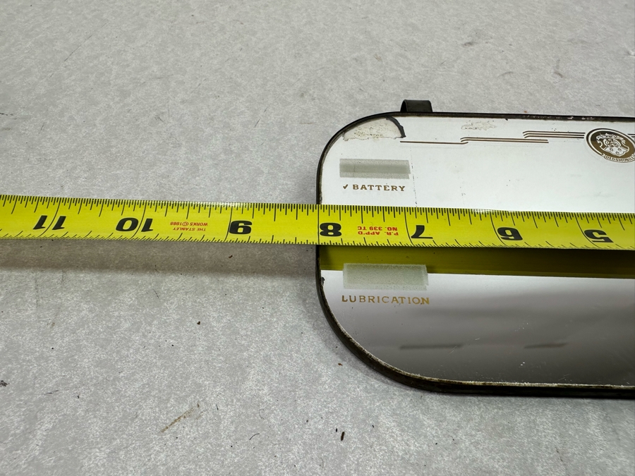 Vintage Oldsmobile Sun Visor Inside Vanity Maintenance Mirror 8'W X 4'H [Photo 8]
