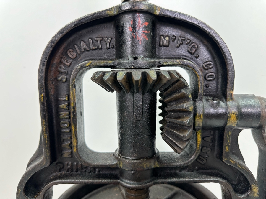 Antique Cast Iron Sausage Stuffer Specialty Mfg Co Phila. PA 1897 Patent Date 13'H X 22.5'H [Photo 2]