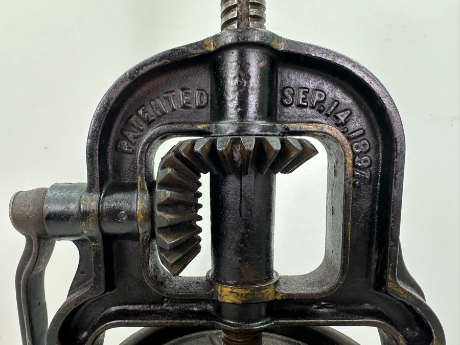 Antique Cast Iron Sausage Stuffer Specialty Mfg Co Phila. PA 1897 Patent Date 13'H X 22.5'H [Photo 10]