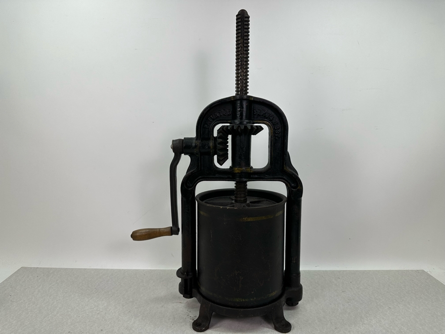 Antique Cast Iron Sausage Stuffer Specialty Mfg Co Phila. PA 1897 Patent Date 13'H X 22.5'H [Photo 8]