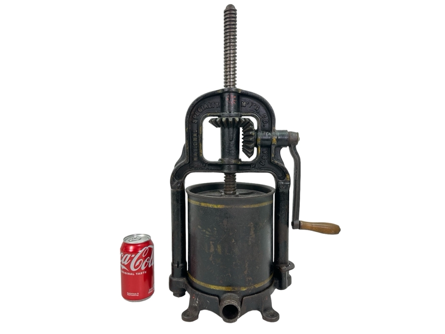 Antique Cast Iron Sausage Stuffer Specialty Mfg Co Phila. PA 1897 Patent Date 13'H X 22.5'H