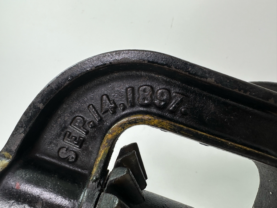 Antique Cast Iron Sausage Stuffer Specialty Mfg Co Phila. PA 1897 Patent Date 13'H X 22.5'H [Photo 11]