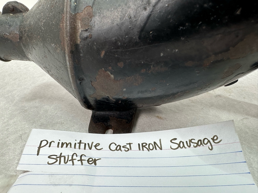 Primitive Cast Iron Sausage Stuffer 24'W X 8'H [Photo 8]