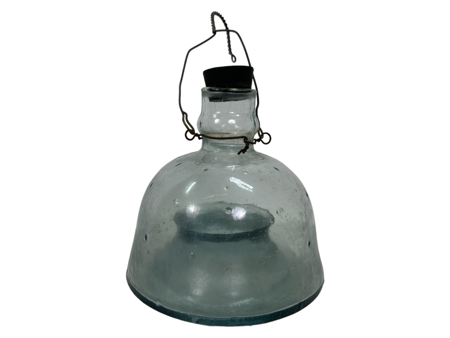 Vintage Blue Glass Insect Catcher 7'W X 8'H [Photo 1]