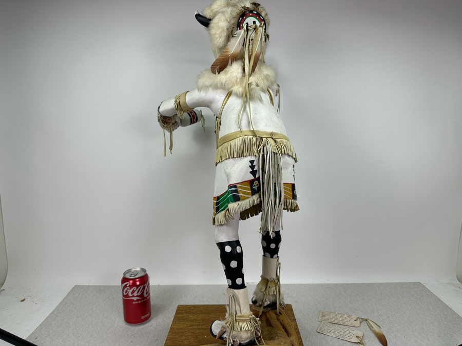 Large Native American Hopi Kachina Doll 'White Buffalo' 27'H [Photo 11]