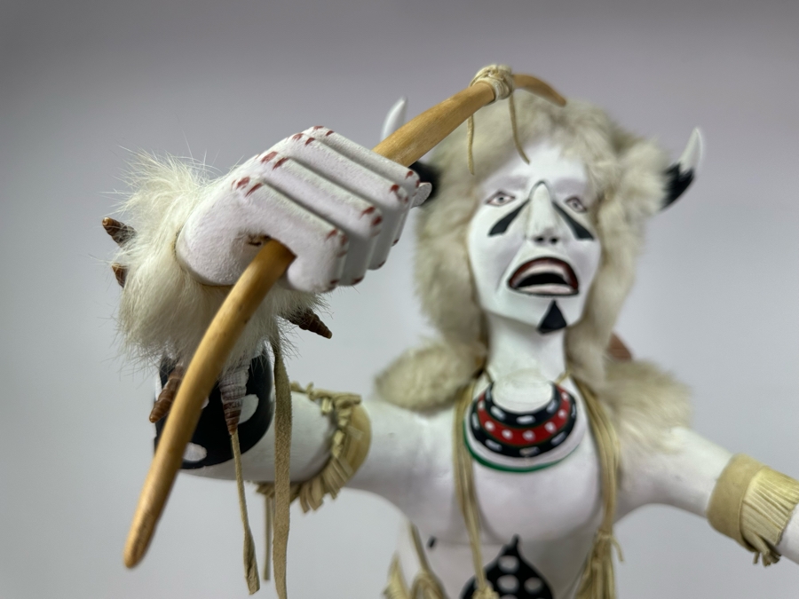 Large Native American Hopi Kachina Doll 'White Buffalo' 27'H [Photo 3]