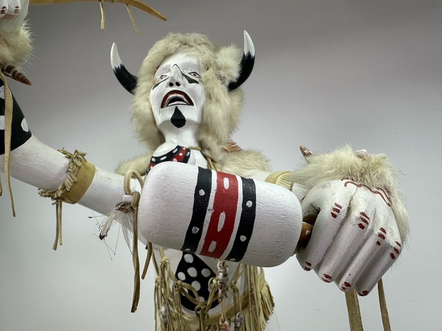 Large Native American Hopi Kachina Doll 'White Buffalo' 27'H [Photo 5]