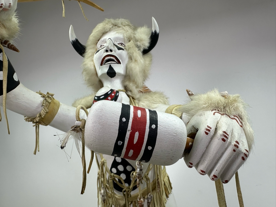 Large Native American Hopi Kachina Doll 'White Buffalo' 27'H [Photo 4]