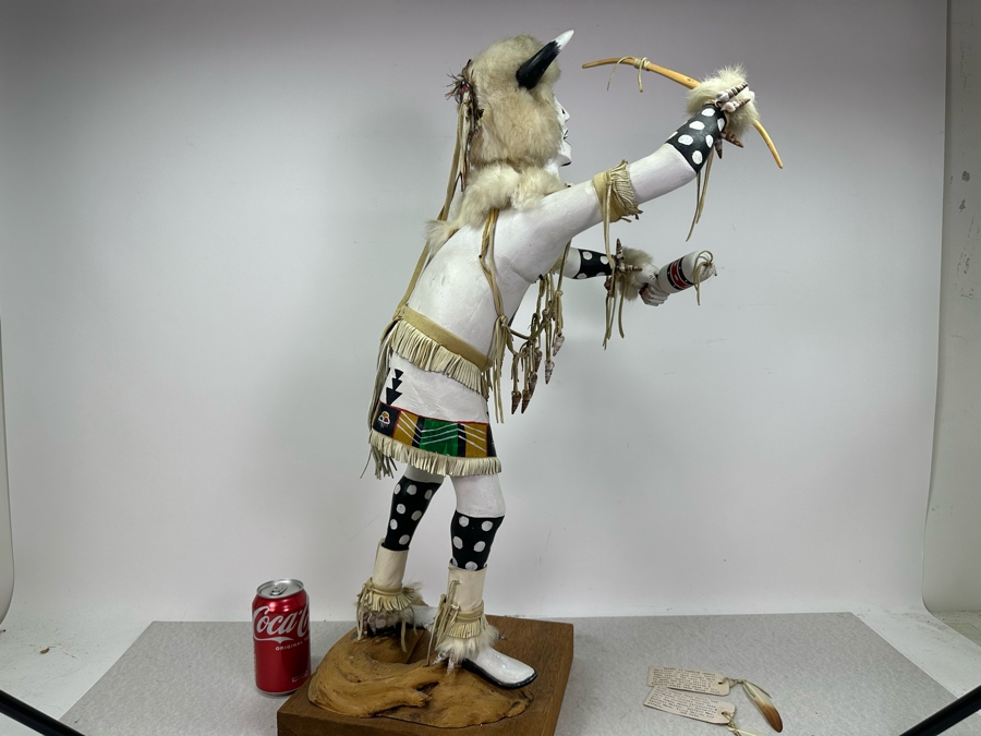 Large Native American Hopi Kachina Doll 'White Buffalo' 27'H [Photo 10]