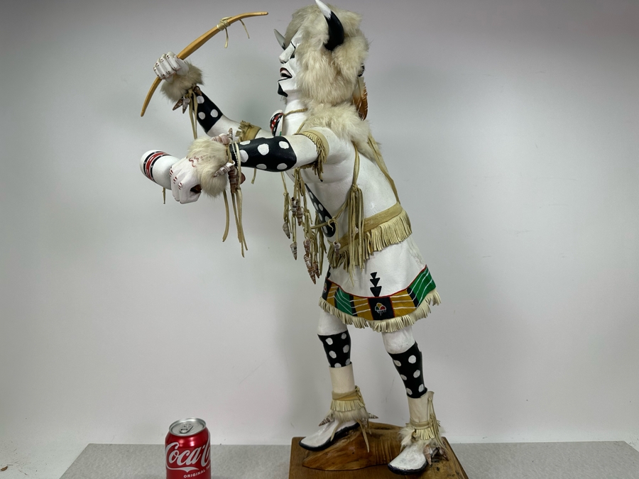 Large Native American Hopi Kachina Doll 'White Buffalo' 27'H [Photo 13]