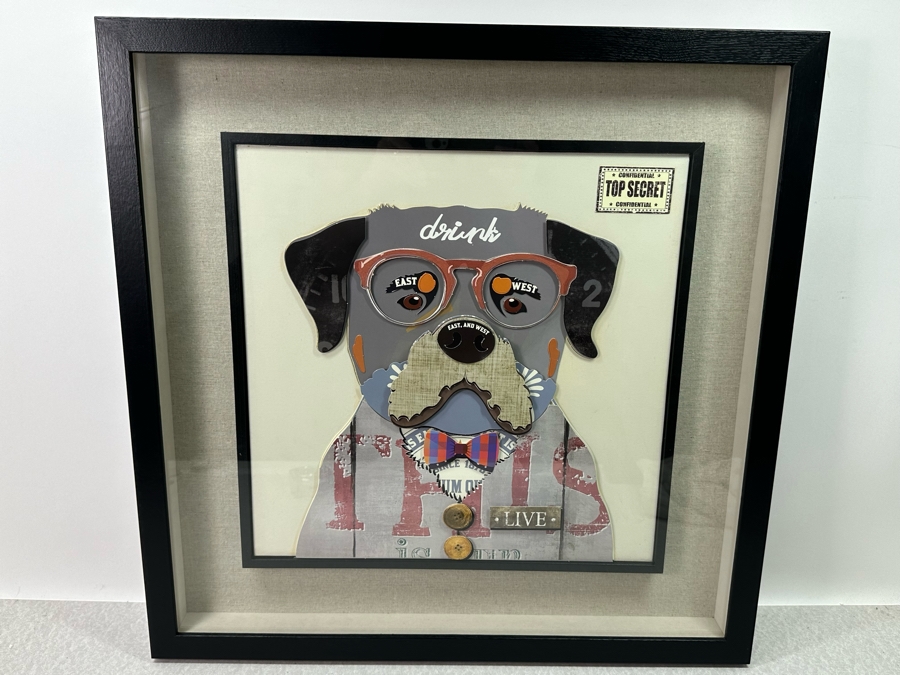 Mixed Media 3D Dog Artwork By Imax Corp 24 X 24 [Photo 2]