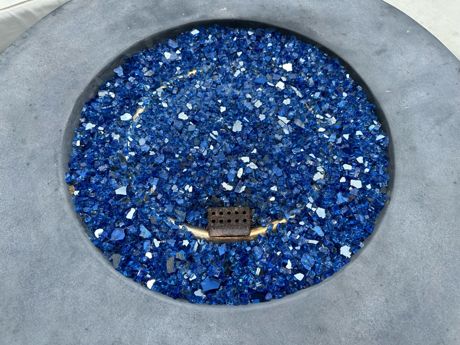 Outdoor Circular Fire Table With Propane Tank 31R X 24.5H [Photo 4]