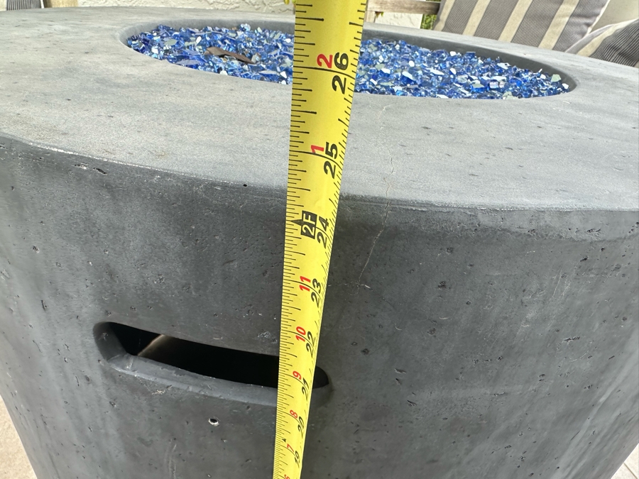 Outdoor Circular Fire Table With Propane Tank 31R X 24.5H [Photo 7]