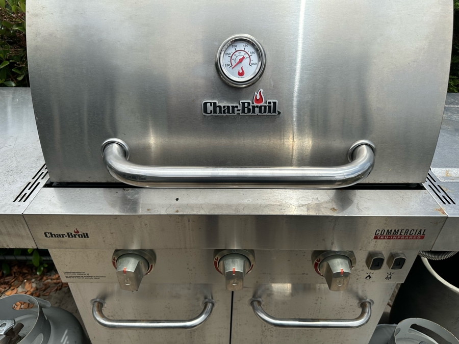 CharBroil Commercial Grade TruInfrared Stainless Steel Outdoor Grill With Cover And One