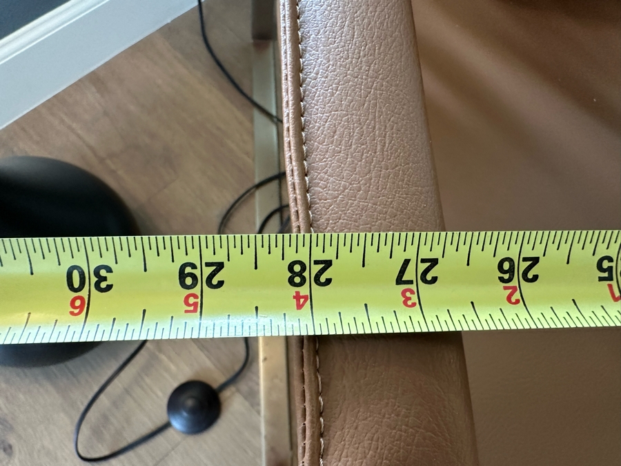 Modern Leather And Bent Steel Armchair 28W X 28D X 30H [Photo 8]