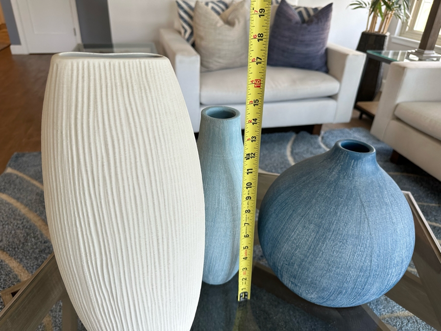 Set Of Three Ceramic Vases 12'H - 17.5'H [Photo 4]