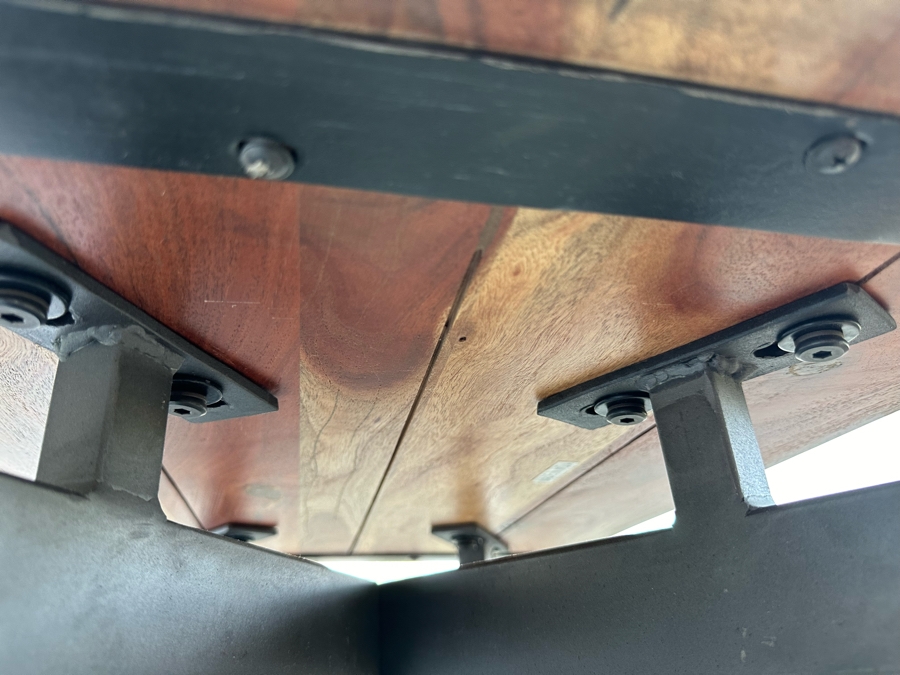 Wood & Metal Side Table 18W X 26D X 26H [Photo 5]