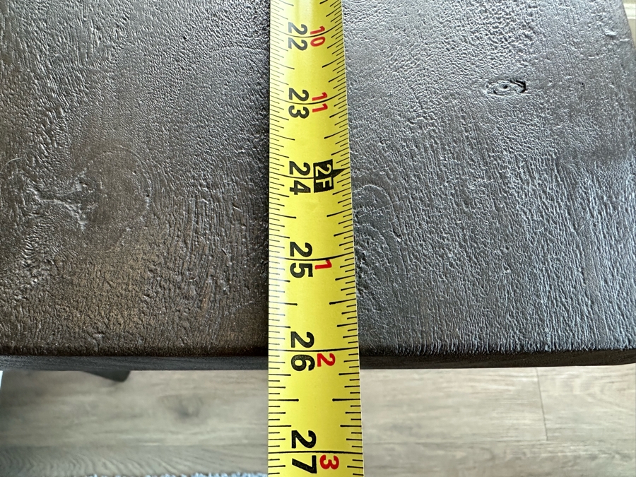 Wood & Metal Side Table 18W X 26D X 26H [Photo 8]