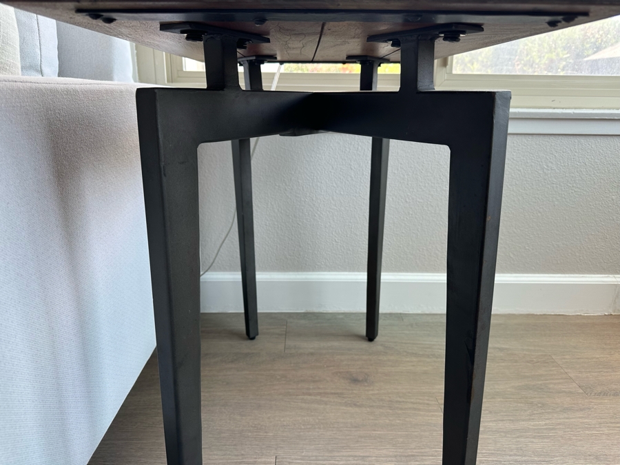 Wood & Metal Side Table 18W X 26D X 26H [Photo 4]