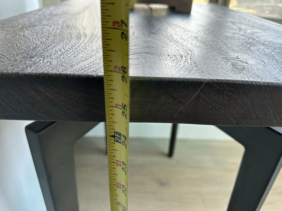 Wood & Metal Side Table 18W X 26D X 26H [Photo 9]