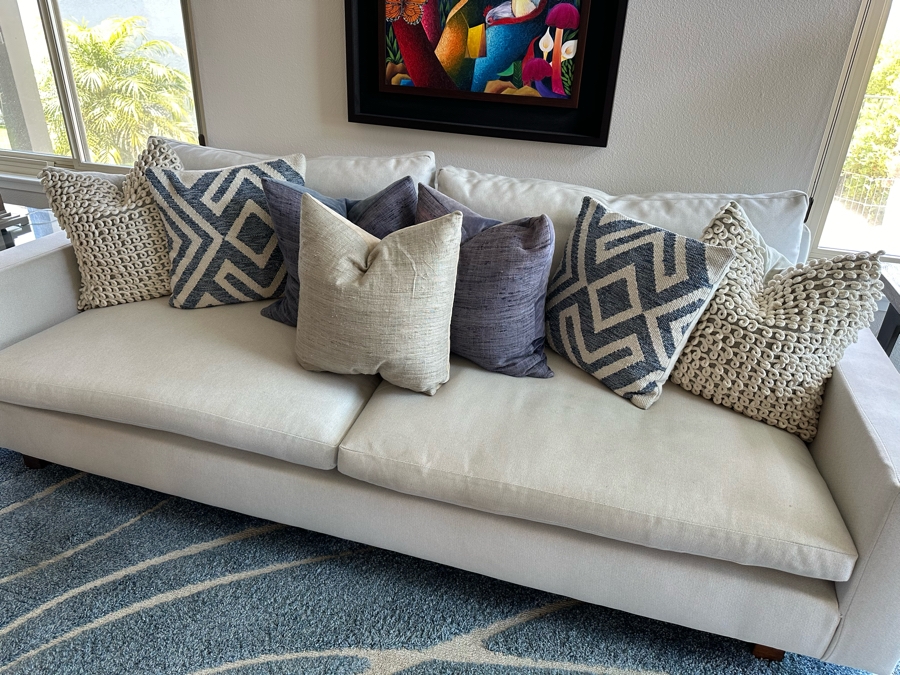 West Elm Upholstered Sofa 92'W X 41.5'D X 29'H [Photo 12]