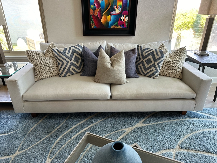 West Elm Upholstered Sofa 92'W X 41.5'D X 29'H [Photo 1]