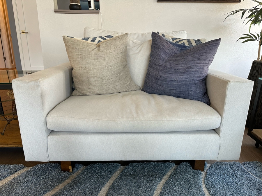 West Elm Upholstered Oversized Armchair 46'W X 41.5'D X 36'H [Photo 1]