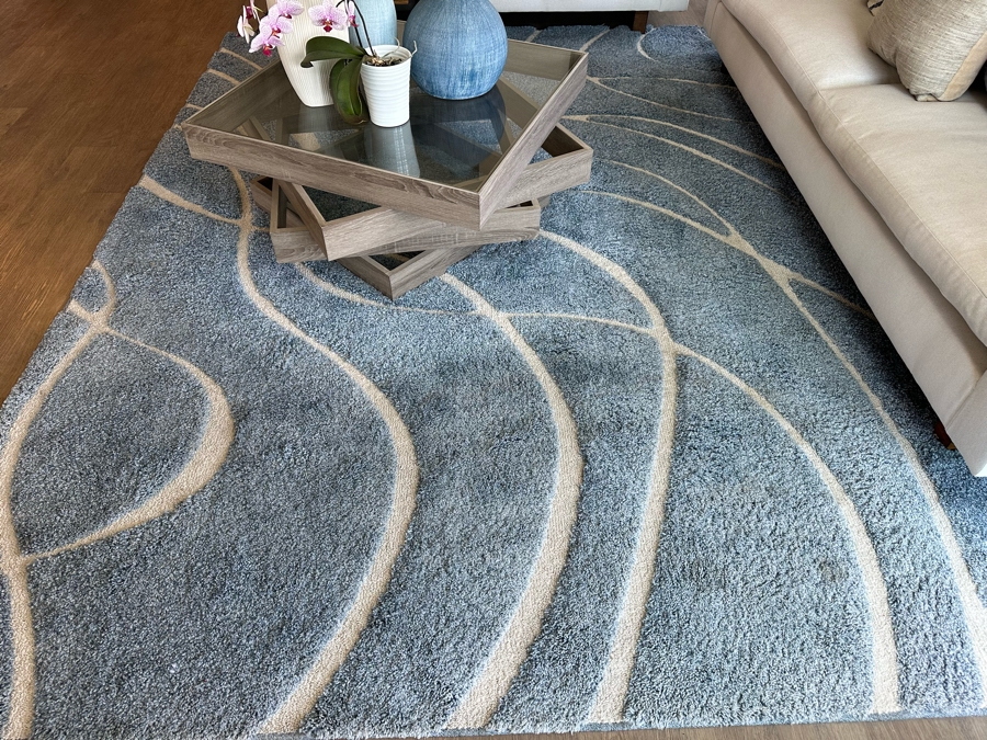 Just Added - Safavieh Florida Shag Synthetic Rug Light Blue Cream 8' X 10' [Photo 4]