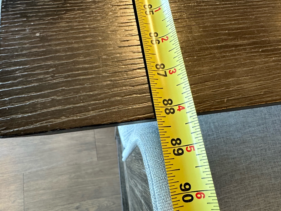 Hooker Furniture Chic Modern Dining Table 56'L X 32'W X 30.5'H With Two 16' Leaves And Six Hooker Furniture Curata Upholstered Barrel Dining Chairs Retails $7,000 [Photo 20]