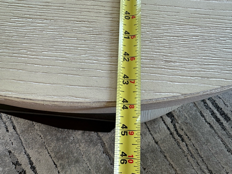 Universal Furniture Modern Collection Round Two Tier Coffee Cocktail Table 44'R X 19'H Retails $1,300 [Photo 6]