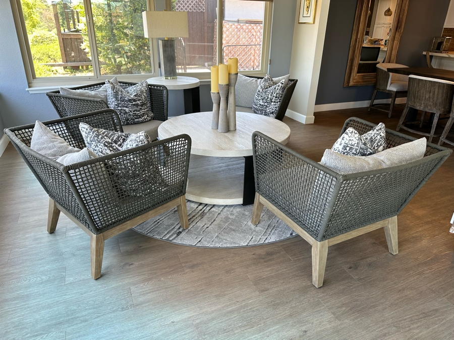 Four Modloft Modern Netta Lounge Chairs Indoor / Outdoor Chairs Retails $3,996 [Photo 3]