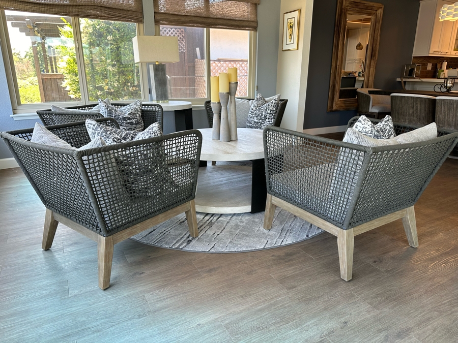 Four Modloft Modern Netta Lounge Chairs Indoor Outdoor Chairs Retails 3 996
