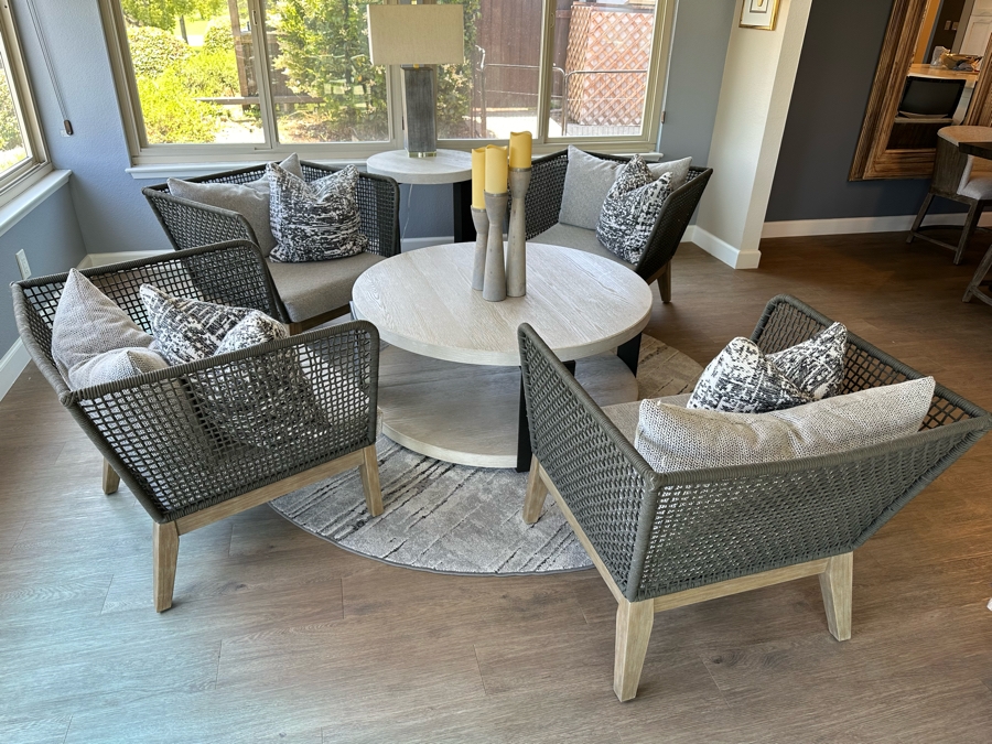 Four Modloft Modern Netta Lounge Chairs Indoor / Outdoor Chairs Retails $3,996 [Photo 4]