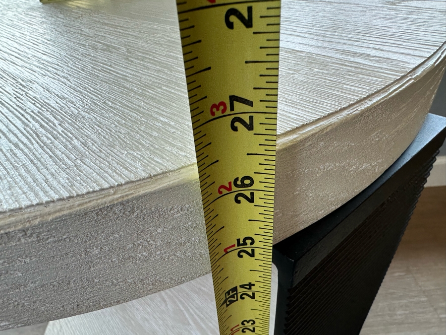 Universal Furniture Modern Collection Round Two Tier Side Table 24.5'R X 26.5'H Retails $990 [Photo 6]