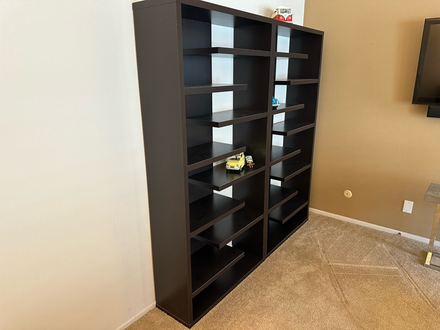 Pair Of Black Bookcases [Photo 3]