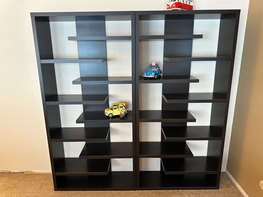 Pair Of Black Bookcases [Photo 2]