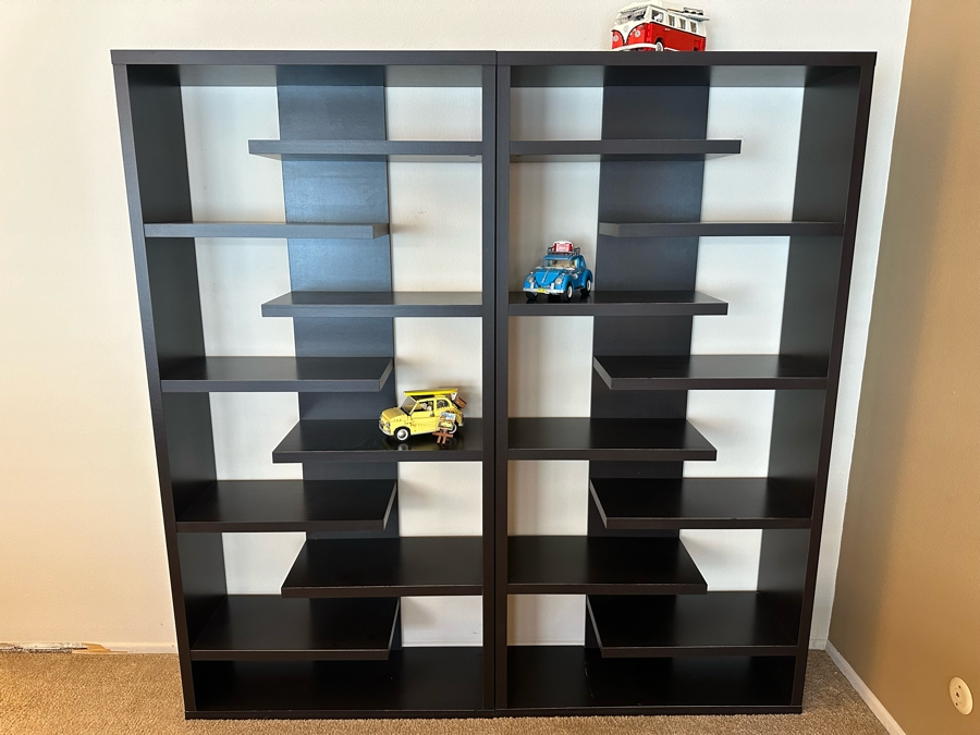 Pair Of Black Bookcases [Photo 1]