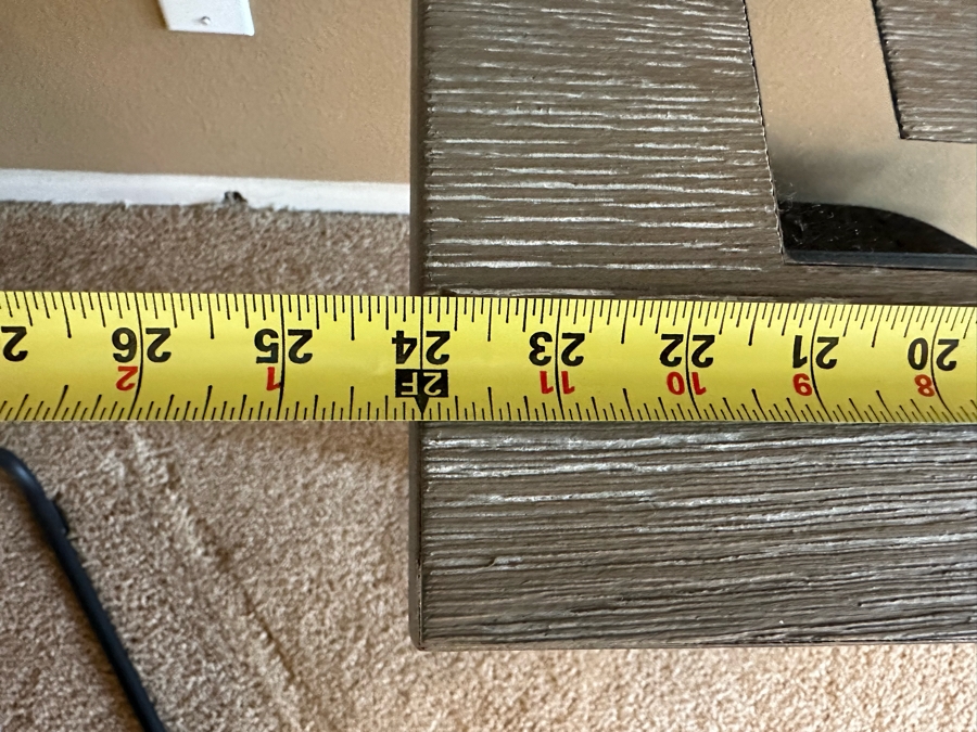 Universal Furniture Modern Chrome & Wood Side Table 24'W X 12.5'D X 24'H [Photo 5]