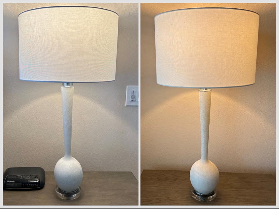 Pair Of Uttermost Kently Modern Table Lamps 34'H Retails $804 [Photo 1]