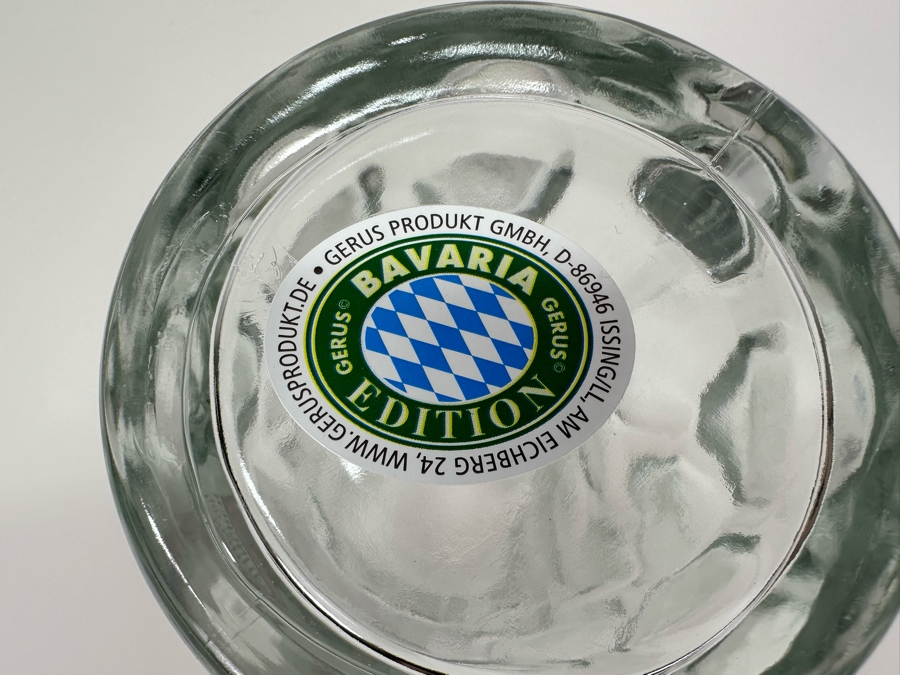 Four Large 0.5L Glass German Beer Steins Oktoberfest Munchen 2014 Bavaria Edition Gerus 6.5'H [Photo 8]