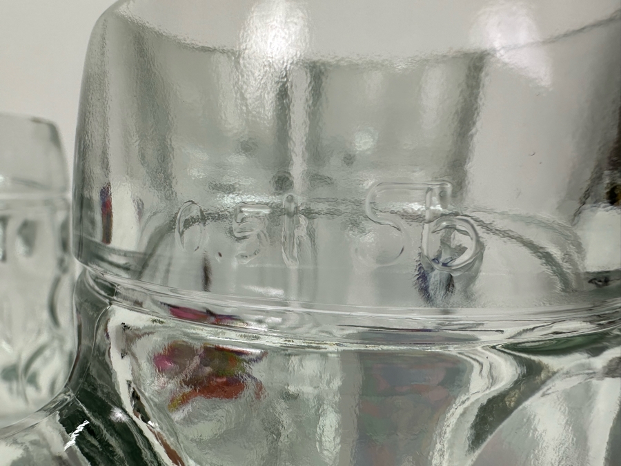 Four Large 0.5L Glass German Beer Steins Oktoberfest Munchen 2014 Bavaria Edition Gerus 6.5'H [Photo 5]