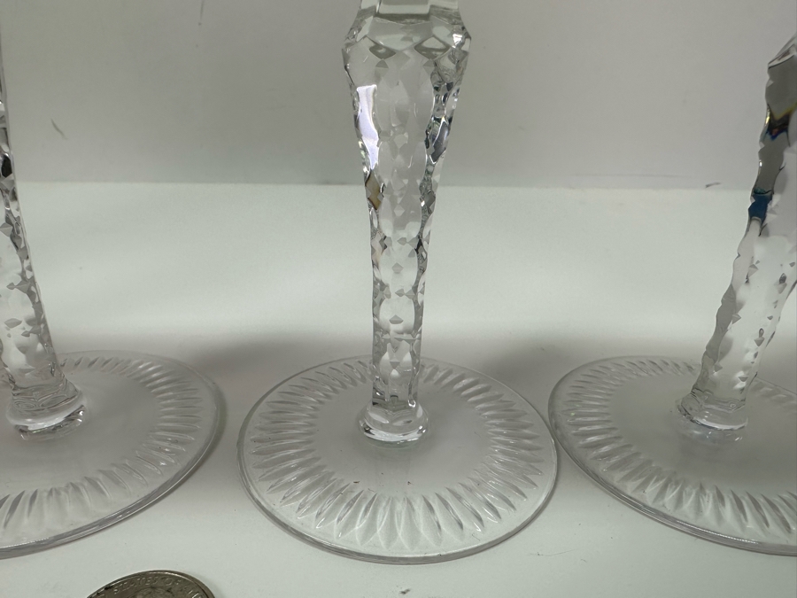 AJKA Marsala Colored Cut Crystal Fluted Champagne Glasses 8 7/8'H - Retails $720 [Photo 4]