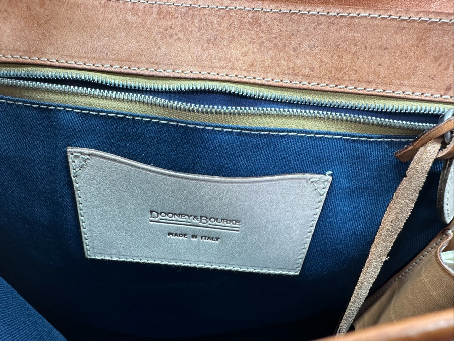 Dooney and Burke Italian Leather Handbag with Dust Cover 17'W x 12'H [Photo 4]