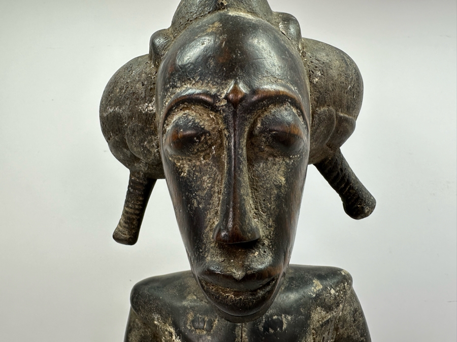 African Maternity Carved Wooden Figure Sculpture From The Ivory Coast 25'H Estimate $400 [Photo 4]