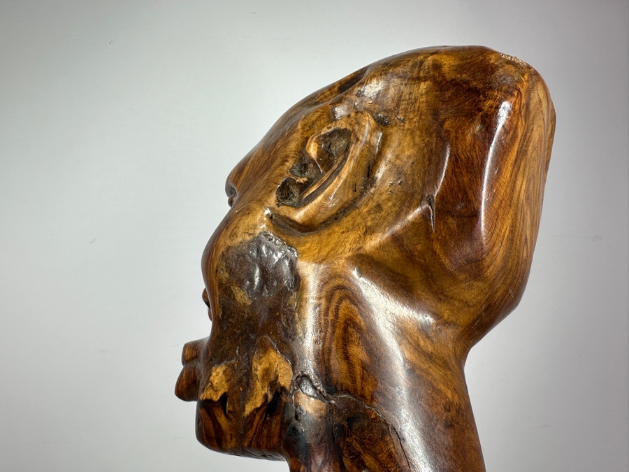 Beautiful Elongated Tribal Wood Tree Trunk Carving Of A Woman 40'H [Photo 7]